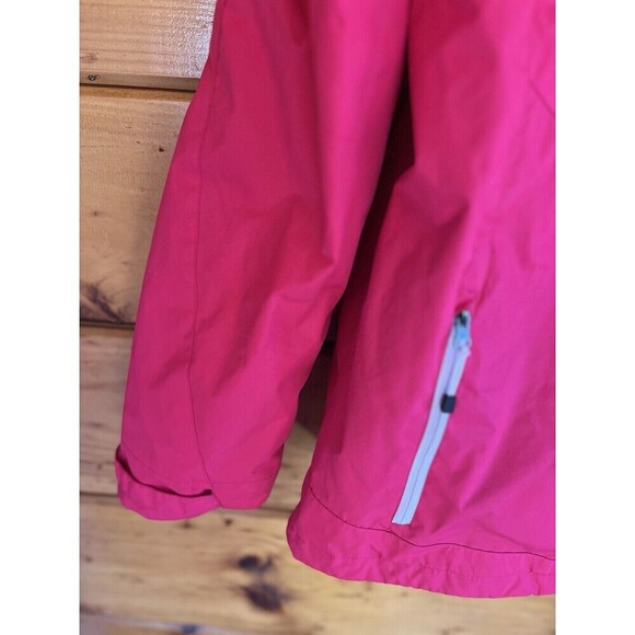 St John Bay Zip up Jacket size Large Weight Coat Warm Pink wind resistant - Picture 4 of 6